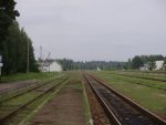 станция Варена: Вид с перрона в сторону Вильнюса