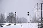 станция Лисички: Выходные светофоры Ч7 и Ч3 в сторону Ути