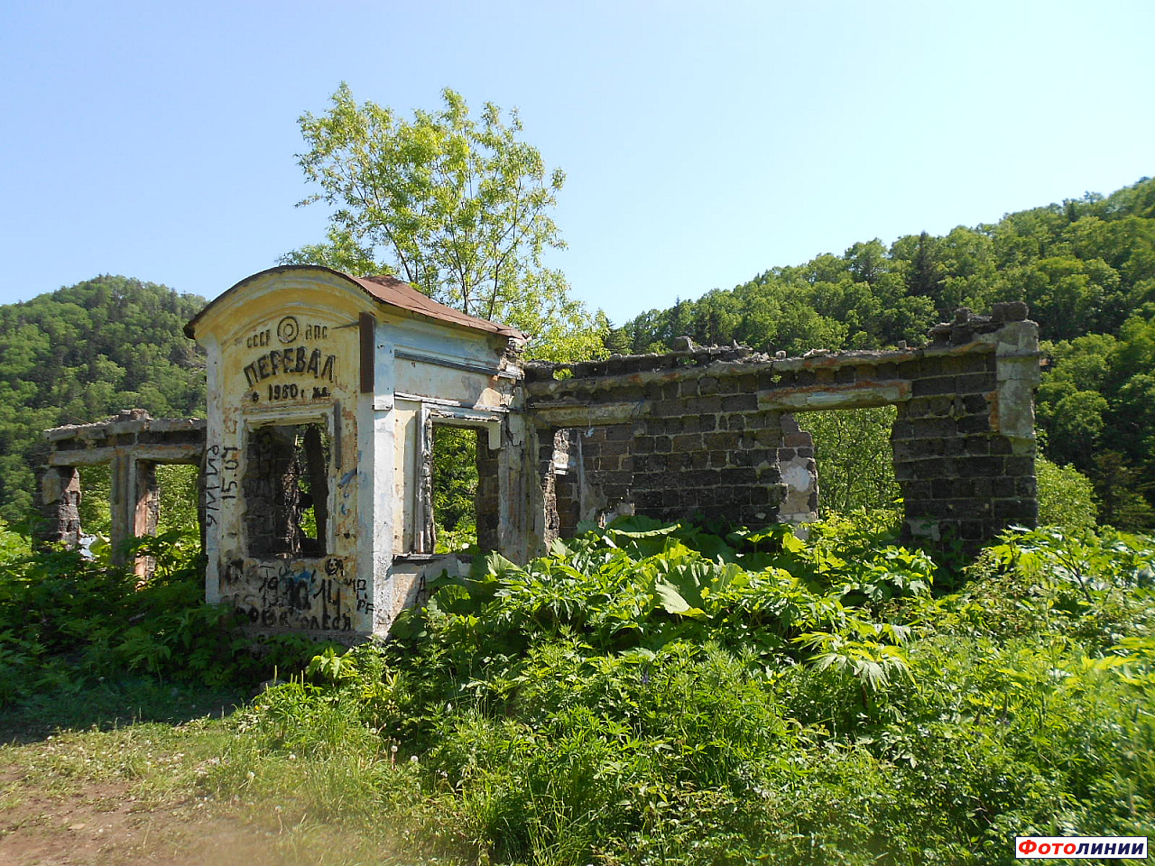 Заброшенное здание бывшей станции