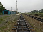 станция Сокол: Вид платформы в сторону Южно-Сахалинска