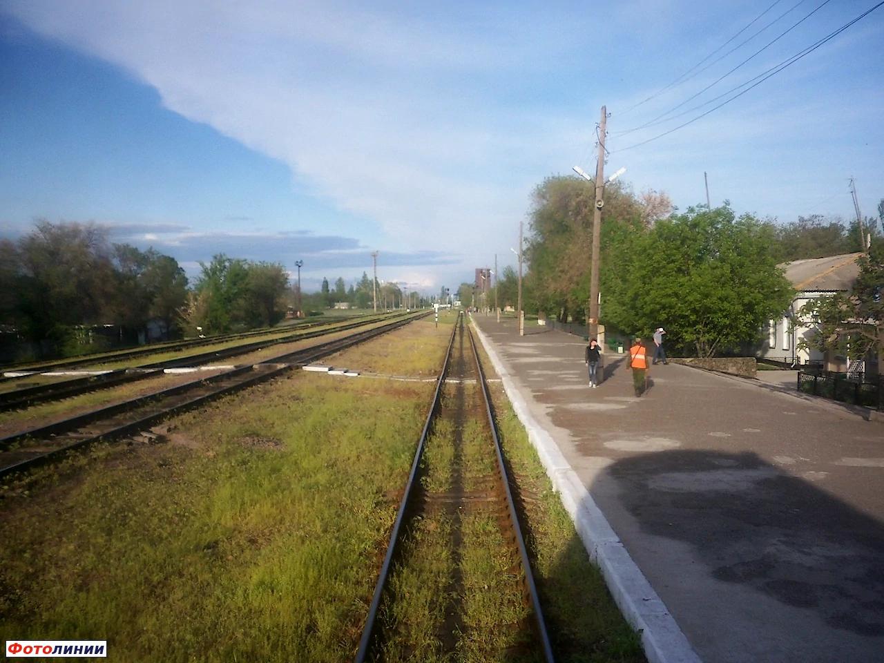 Платформа, вид в сторону Бишкека