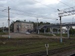станция Ксеньевская: Пост ЭЦ и переходной мост