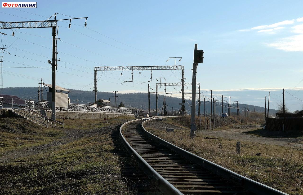 Маневровый светофор М3 с подъездного пути