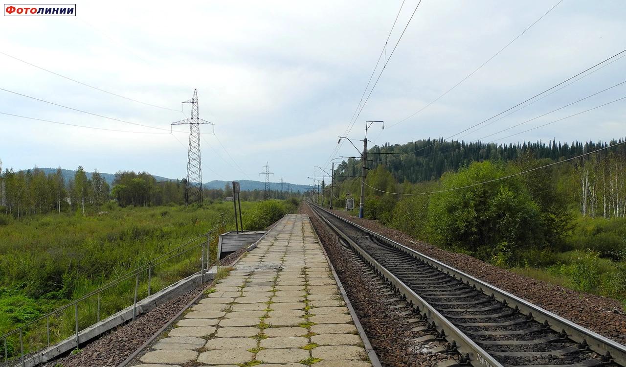 Вид с платформы в сторону Междуреченска