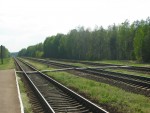 станция Старосельский: Вид в сторону Жлобина