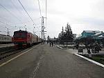 станция Болотная: Вид с боковой платформы в сторону Новосибирска