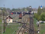 станция Сновск: Вид из нечётной горловины в сторону Гомеля