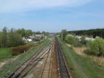 станция Сновск: Вид станции с автомобильного моста