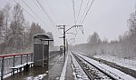 о.п. 56 км (Рябинка): Вид с платформы в сторону Томска