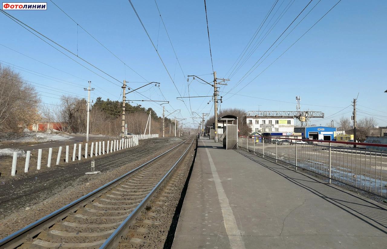 Вид с платформы в сторону Новосибирска
