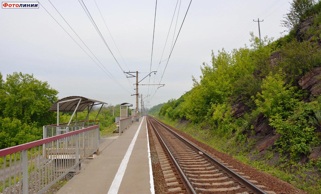 Вид с платформы в сторону Новокузнецка