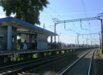 о.п. Троещина: Вид на платформу в сторону Киев Петровки