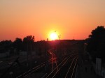 станция Нежин: Рассвет на станции. Вид в сторону Чернигова