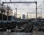 станция Киев-Пассажирский: Западная горловина, вид в сторону Киев-Волынского