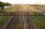 станция Киев-Демеевский: Вид в сторону Выдубычей, строительство обходного путепровода