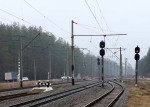 станция Клавдиево: Выходные нечётные светофоры, вид в сторону Тетерева, Коростеня