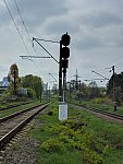 станция Борщаговка: Входной светофор со стороны ст. Грушки