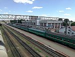 станция Коростень: Вокзал и вторая платформа, вид в сторону Житомира