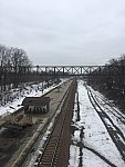 станция Борщаговка: Вид на платформу с Моста