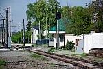 станция Буча: Маневровый светофор М13, примыкание пути Гостомельского стеклозавода
