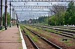 станция Ирша: Платформа Коростеньского направления, вид в сторону Киева