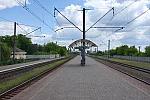 станция Бородянка: Высокая платформа, вид в сторону Киева