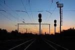 станция Бородянка: Нечётные выходные светофоры, вид в сторону Коростеня