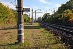 станция Борщаговка: Табличка "Граница станции" со стороны Святошина