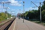 станция Клавдиево: Высокая платформа, 1-й путь, вид в сторону Киева