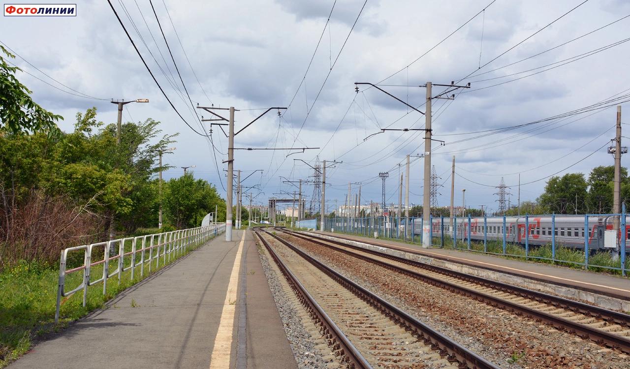 Вид с платформы в сторону Челябинска