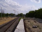 о.п. Выдубичи-Трипольские: Вид с платформы в сторону Мироновки
