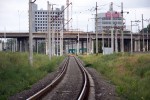станция Киев-Демеевский: Вид со стороны о.п. Выдубичи-Трипольские