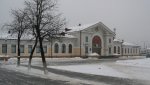 станция Калинковичи: Вид на вокзал со стороны города
