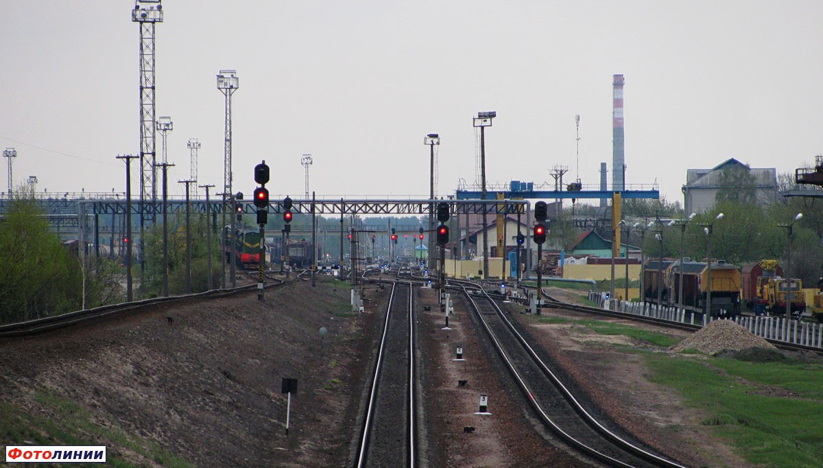 Вид на станцию с путепровода