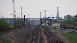 станция Калинковичи: Вид на станцию с путепровода
