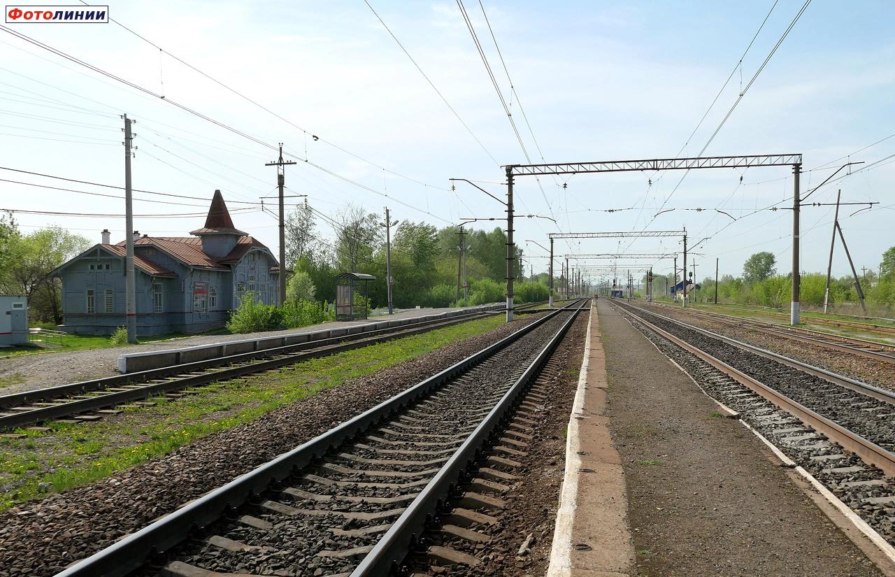 Вид в сторону Перми со второй платформы