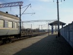 станция Винница: Первая платформа, вид в сторону Жмеринки
