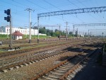 станция Винница: Вид грузового парка в сторону Казатина