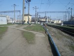 станция Жмеринка: Вид на вокзал со стороны 3-го главного пути