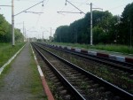 о.п. Раково: Платформа, вид в сторону станции Хмельницкий