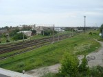 станция Хмельницкий: Вид на восток, в сторону Жмеринки. Пост ЭЦ