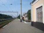 станция Богдановцы: Пассажирская платформа, вид в сторону Хмельницкого