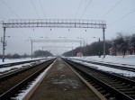 станция Коржевцы: Пассажирская платформа, вид в сторону Деражни