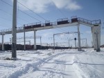 станция Гречаны: Вид на станцию после сильного снегопада