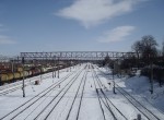 станция Гречаны: Вид на станцию после снежной бури в сторону Хмельницкого