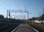станция Хмельницкий: Вторая платформа. Вид в сторону Тернополя
