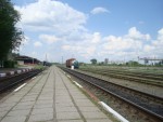 станция Каменец-Подольский: Пассажирская платформа, вид в сторону Хмельницкого