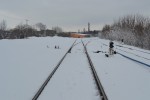 станция Каменец-Подольский: Вид в сторону ст. Ларга, зима