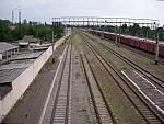 станция Сырдарьинская: Вид с пешеходного моста в сторону Хаваста