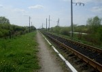 о.п. Вильшаница: Пассажирская платформа, вид в сторону Лепесовки